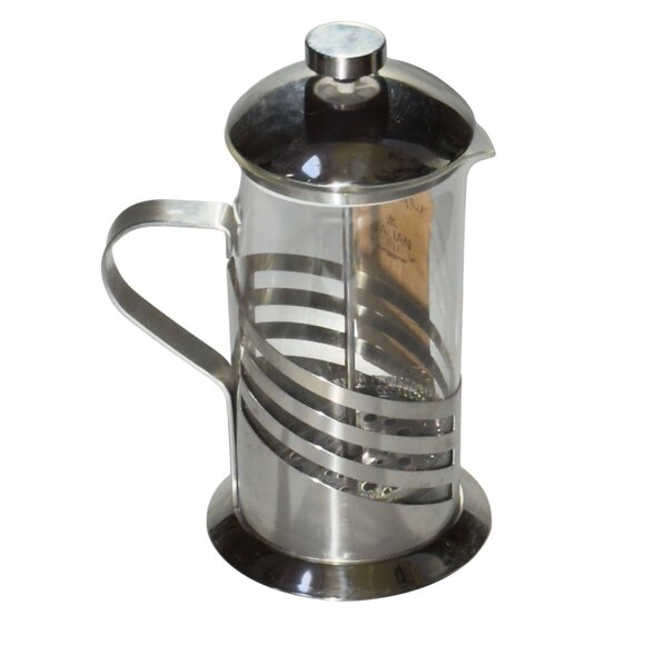 Brandani Italian Style Stainless Steel & Glass French Press Coffee Maker - Picture 10 of 11